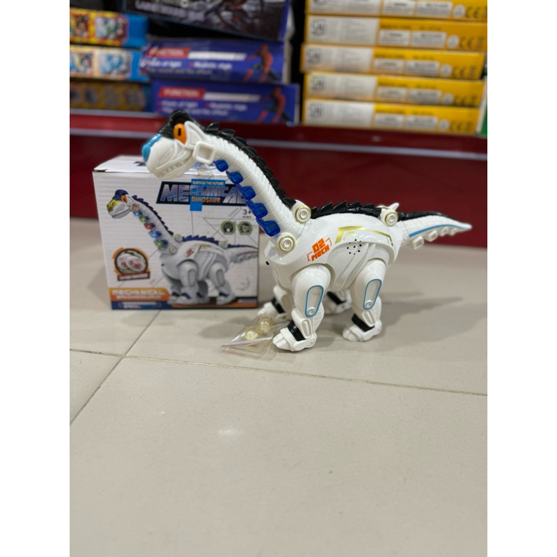 Mainan Dinosaurus Baterai Mechanical Dinosaurus Berjalan