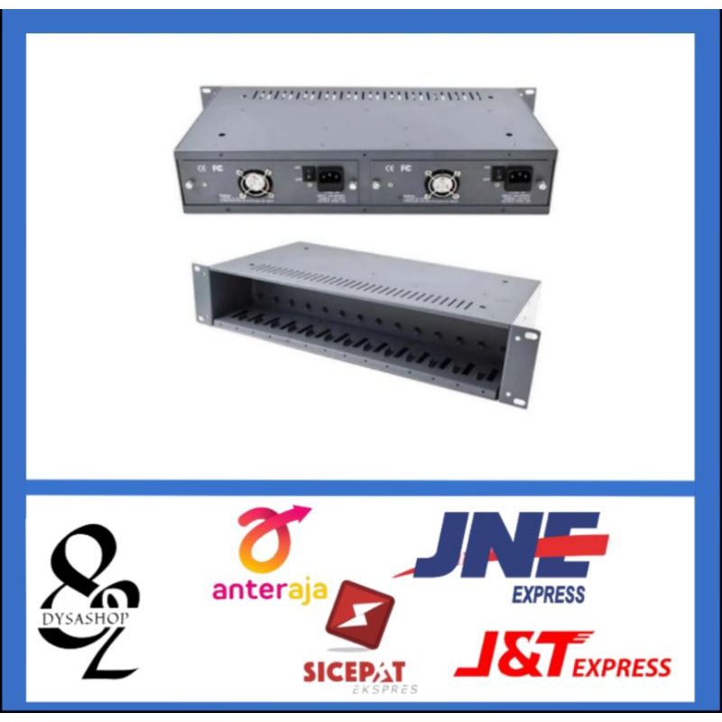 Rack Media CONVERTER HTB 2u 14 Slot 2 PSU//Mount Rack HTB 14 SLOT 2Power Supply