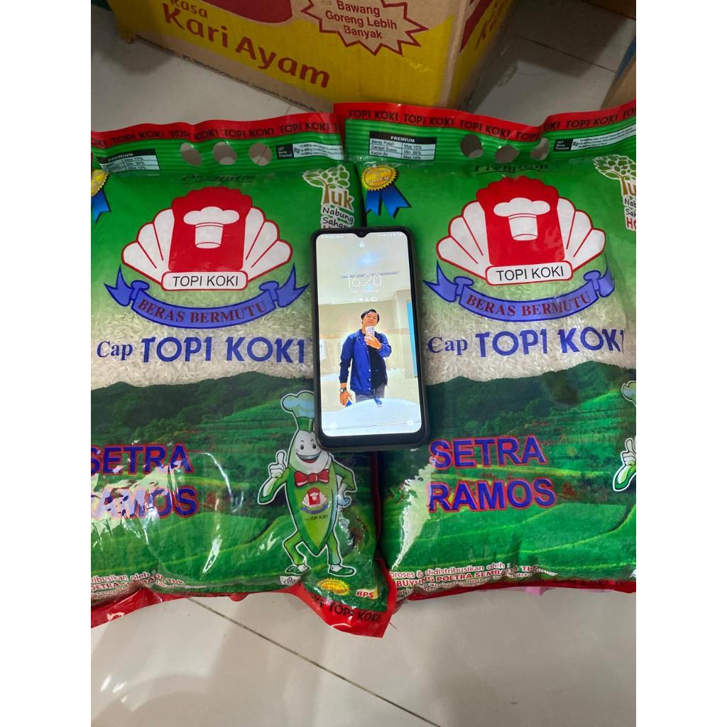 

{nabillibansh0p} Beras Premium Pulen Topi Koki Setra Ramos 5 kg
