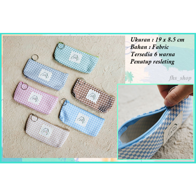 

Tempat Pensil Minimalist Tempat Pensil Lucu Tempat Pensil Aesthetic Happy Bear Pencil Case