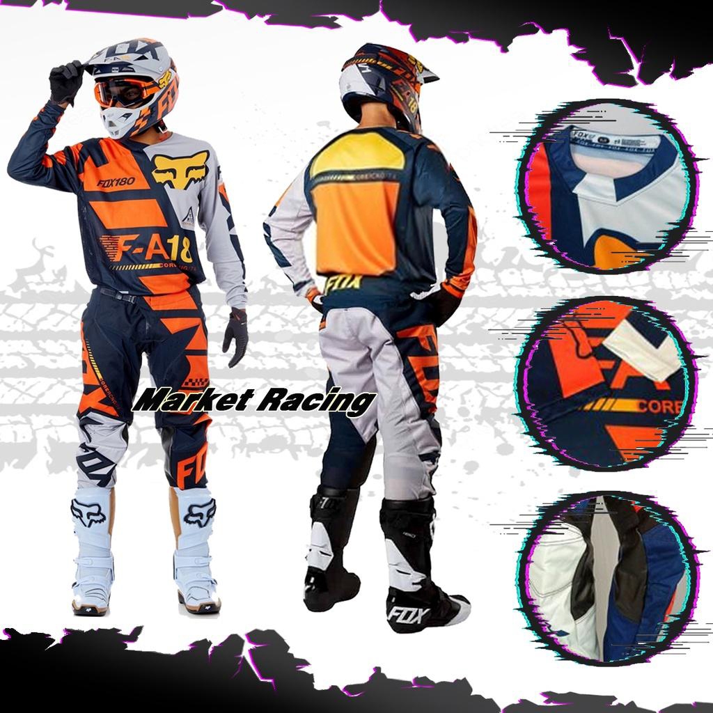 Jersey Trail  OREN NAVY GREY Pakaian Kaos baju Jerset Celana Motocross Tril Cross Motor cros Adventu