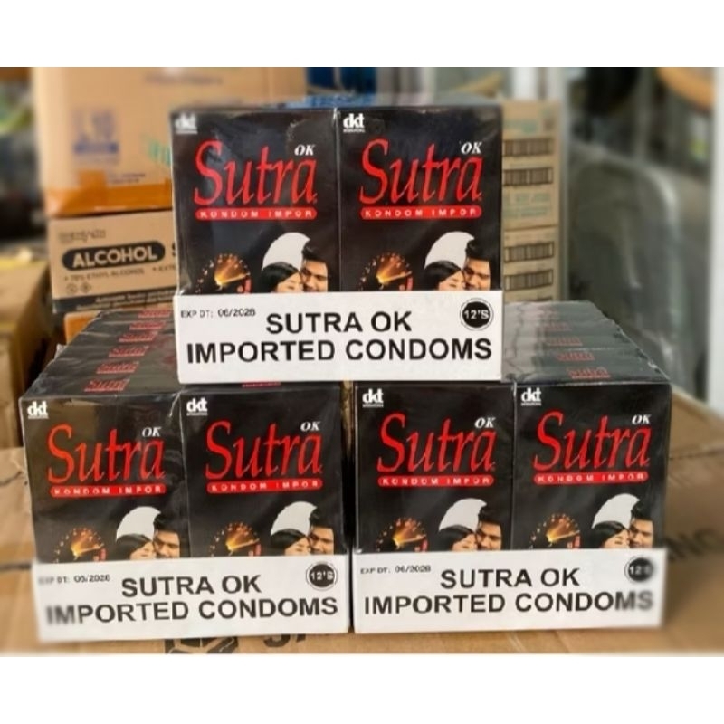 Kondom Sutra Ok Isi 12 / Kondom Hitam Sutra