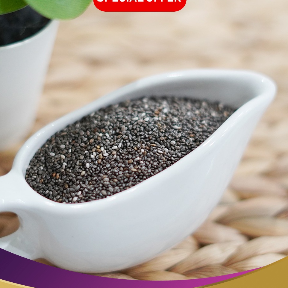 

STOCK TERUPDATE 1 grams Organic Black Chia seed Chiaseed Organic Premium