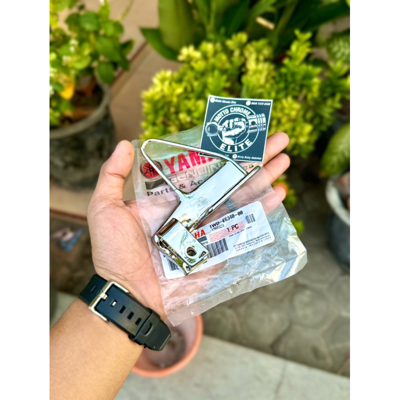 ORIGINAL CHROME BREKET SELANG KABEL REM DEPAN FIZR FIZ R FORCE ONE
