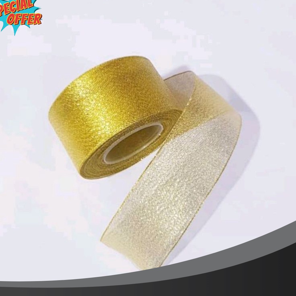 

HARGA GROSIR PITA KAWAT GLITER LEBAR 2 5CM HARGA PER ROLL ISI 2 METER