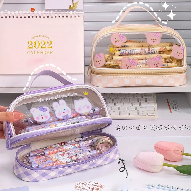 

Tempat Pensil Kawaii Lucu Tas Alat ansparantTulis Kosmetik Make Up Serbaguna Karakter Anak Dewasa Tr