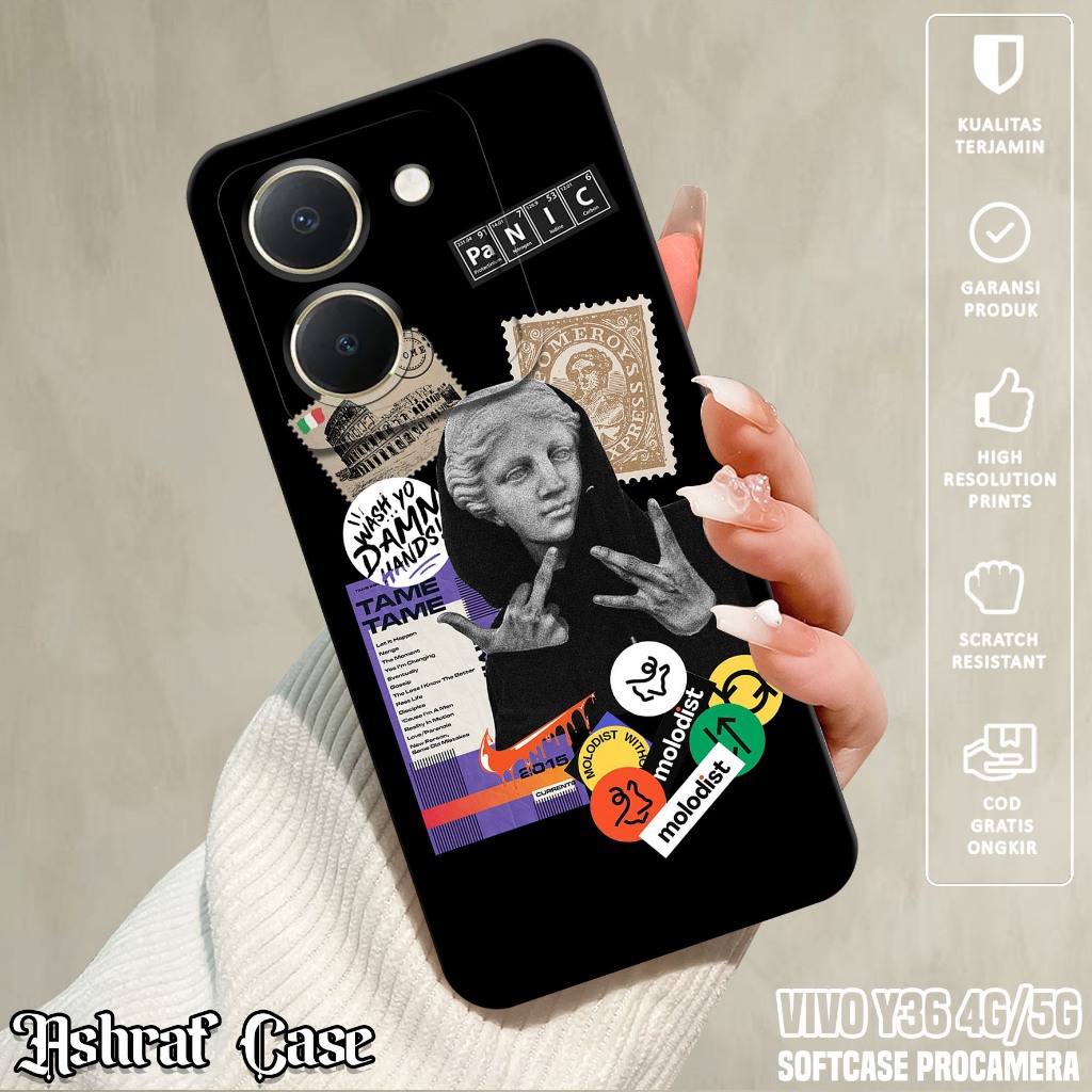 Case VIVO Y36 4G / Y36 5G - Casing VIVO Y36 5G / Y36 4G  Motif Estetik - Silikon Hp VIVO Y36 - Softc