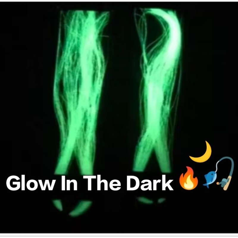 Serat Kain Sktop Umpan Glow in the Dark | Umpan GID | Umpan Fosfor | Umpan Glow GID Assist Hook |  B