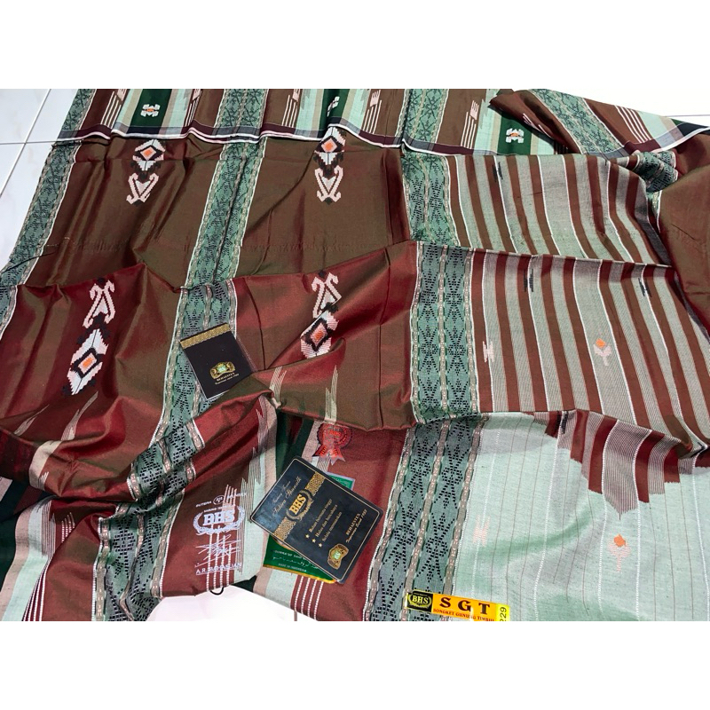 BHS SGT Full sutera grade silver warna maroon(bunglon)