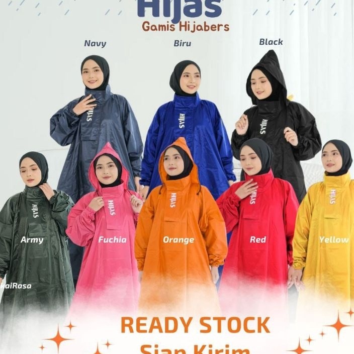HJ6 JAS HUJAN GAMIS HIJAS JAS HUJAN SYARI
