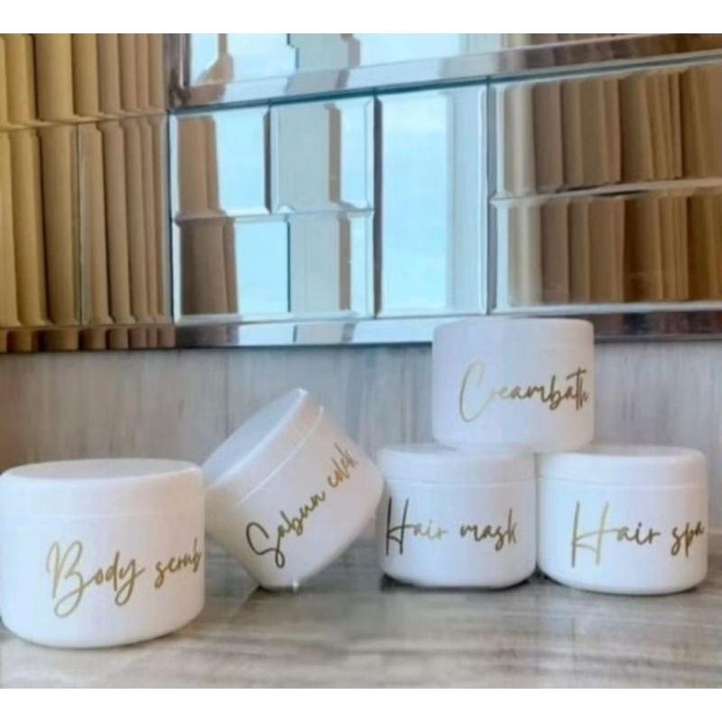 TEMPAT LULUR 500ML BODY SCRUB HAIR MASK SABUN COLEK AESTHETIC REFFIL WADAH SERBAGUNA