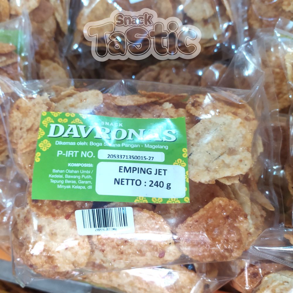 

EMPING JET 240GR DAVRONAS / camilan dan oleh-oleh khas Magelang, Jogja, Purworejo