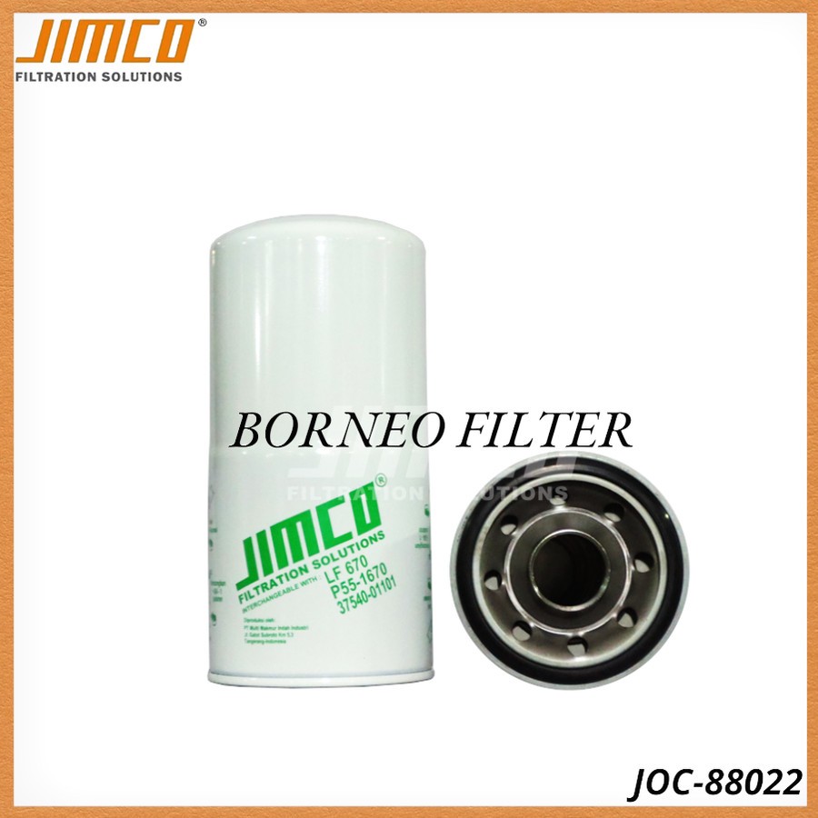 JOC-88022 Jimco Oil Filter P551670 J8612670 LF670 B196 C-5715 C5715 SFO2670 JOC88022 51970 W1294 388