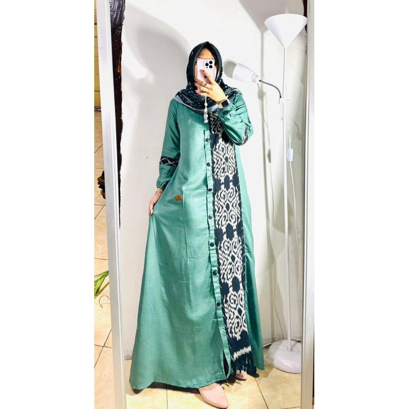 DAILY DRESS TENUN ARAFAH TERBARU WARNA WARDAH by FAREECHA OFFICIAL. gamis tenun fareecha. gamis twil