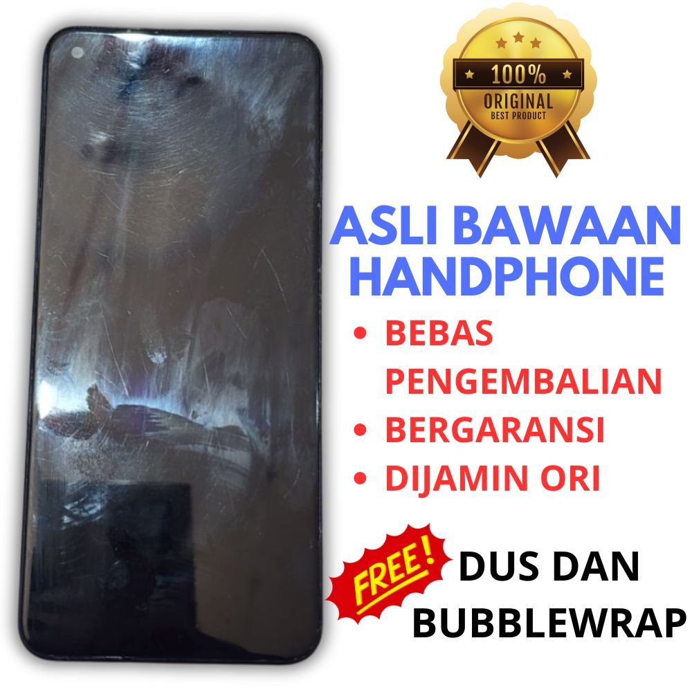 (100% original) lcd realme 8i ori copotan - plus frame - original cabutan bawaan