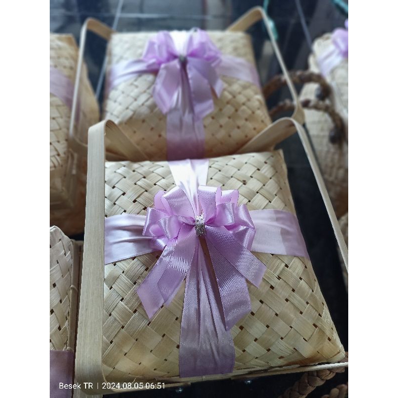 besek sokase/besek hantaran handle 25x25