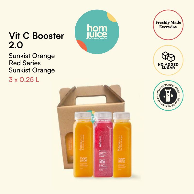 

Homjuice - VIT C Booster Set 2.0 3 x 250 ml (Cold-Pressed Juice/Jus/Detox)