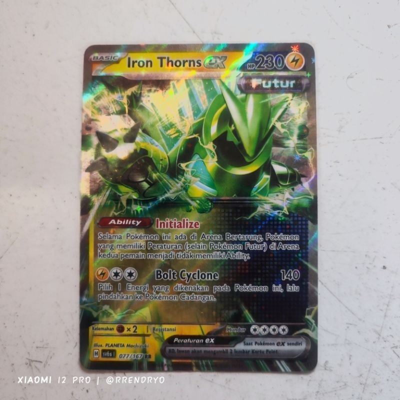 Kartu Pokemon Original Iron Thorns EX Bahasa Indonesia