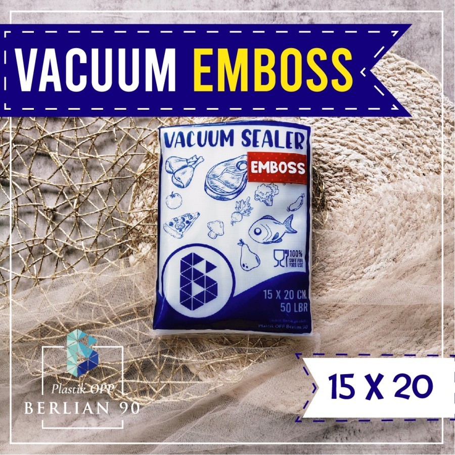 Plastik Vacuum Emboss isi 50 / Plastik Vacuum Emboss / Plastik Vacuum Makanan