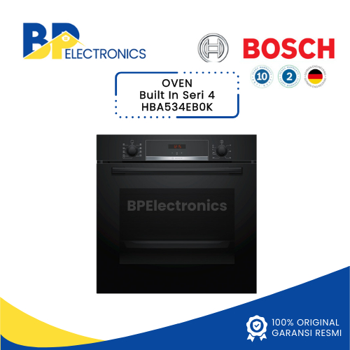 Oven BOSCH Oven Tanam/ Built-in Oven Hitam HBA534EB0K Serie 4 | 60 cm GARANSI RESMI