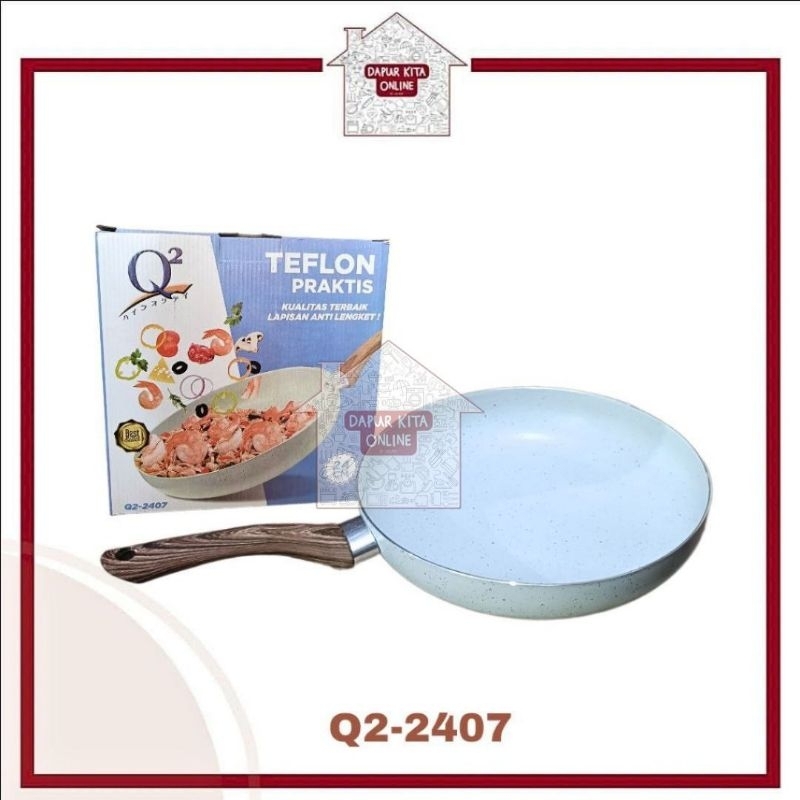 PANCI GORENG FRY PAN ANTI LENGKET Q2 16CM 20CM / Q2-1607 / Q2-2407 / TEFLON ANTI LENGKET 2207 20M