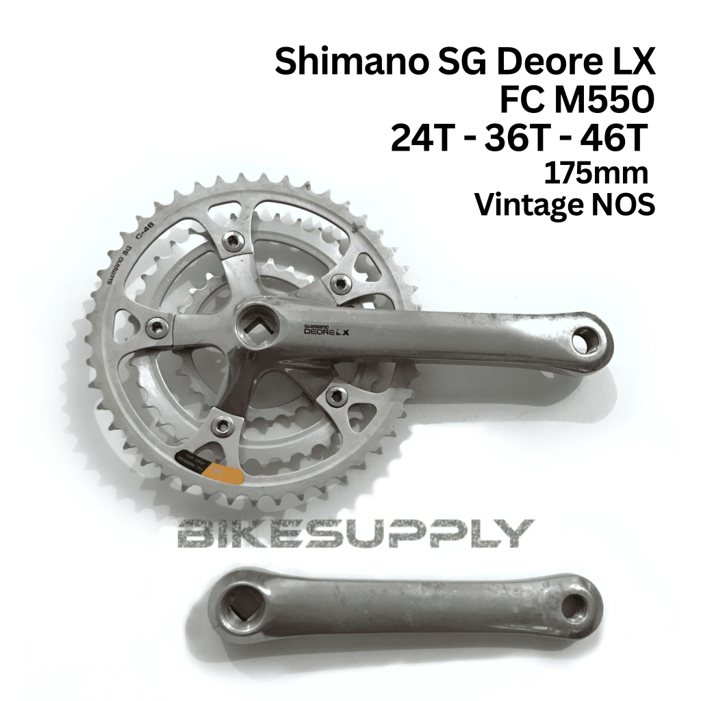 Crank Set / Crankset / Piringan Sepeda Merk Shimano SG Deore LX FC M550 3 Speed Triple 46T 36T 24T T