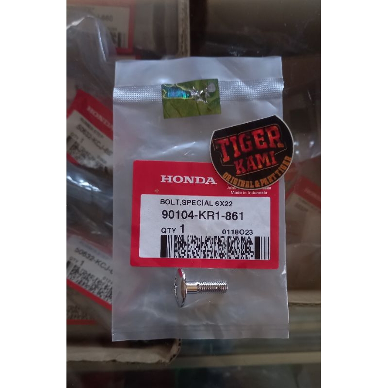 Baut baud chrome crome original dop cover aki accu original tiger BOLT, SPECIAL 6X22 90104-KR1-861