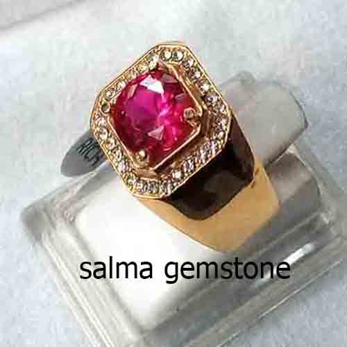 cincin batu akik merah siyam batu asli