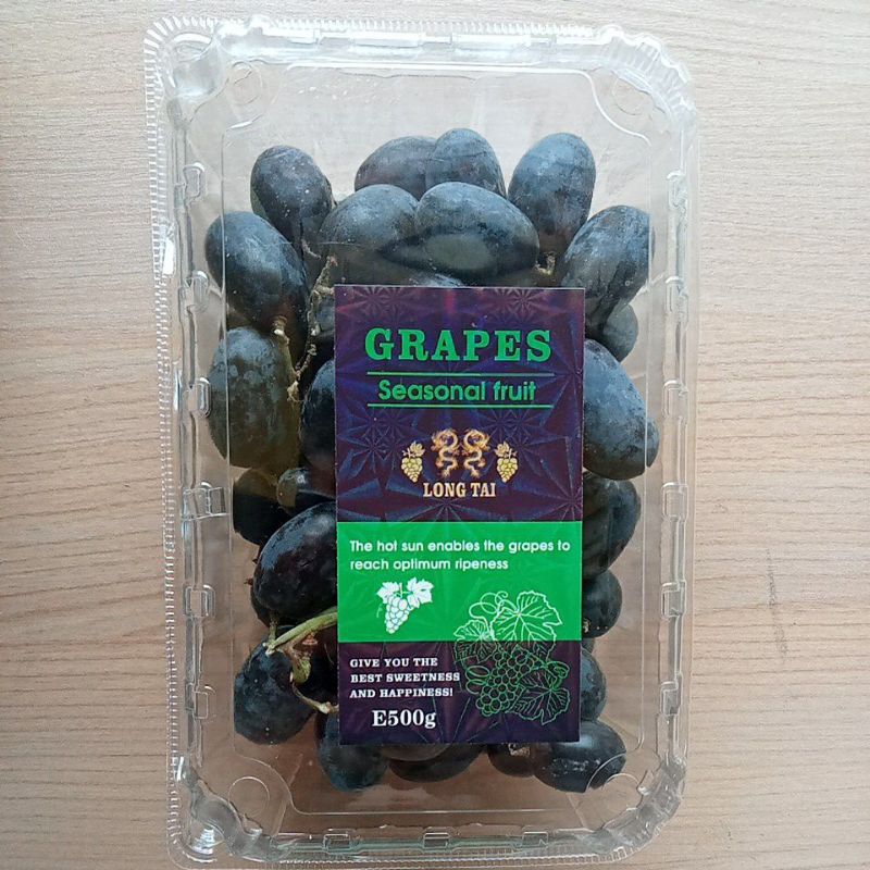 

Anggur Black Autumn RRC 500g / Anggur Hitam / Manis Ada Biji