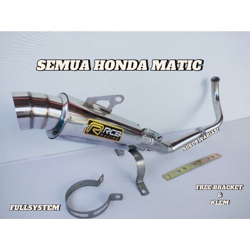 knalpot racing RCB KEPET semua motor honda matic.beat karbu,beat pgm-fi,beat esp-fi,vario 110 karbu/