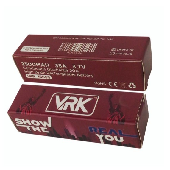 BATERAI VRK RED 2500MAH TYPE 18650