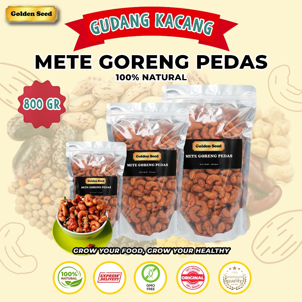 

[VIRAL] KACANG METE GORENG PEDAS 800 gr - KACANG MEDE - KACANG MENTE - SPICY CASHEW