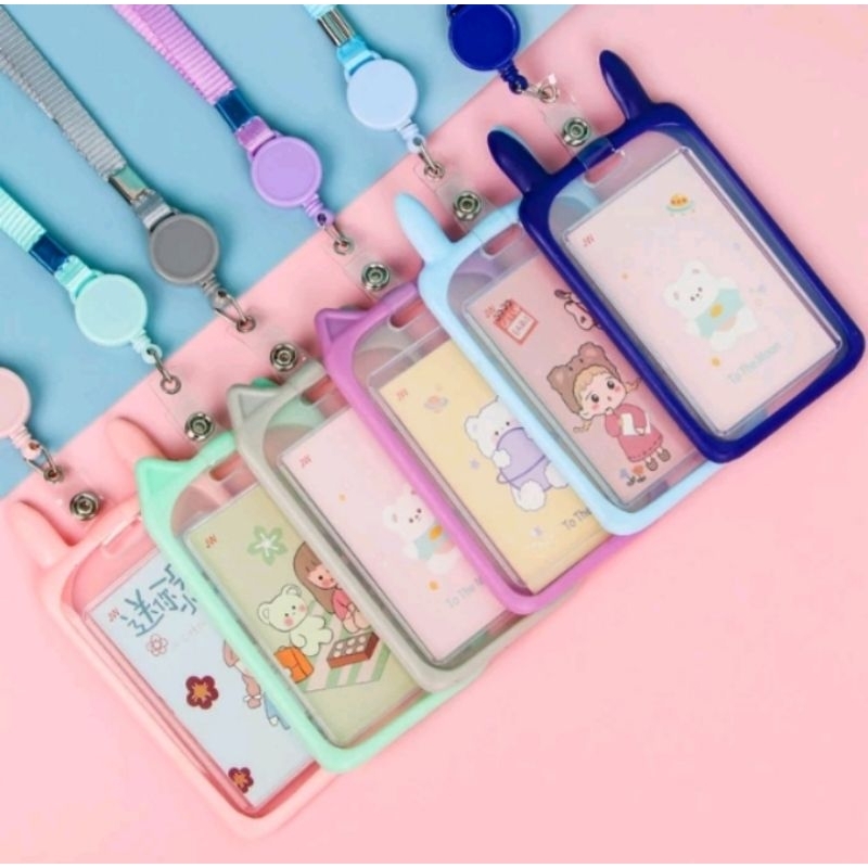 

Name Tag Lanyard Gantung Kartu Motif Kelinci