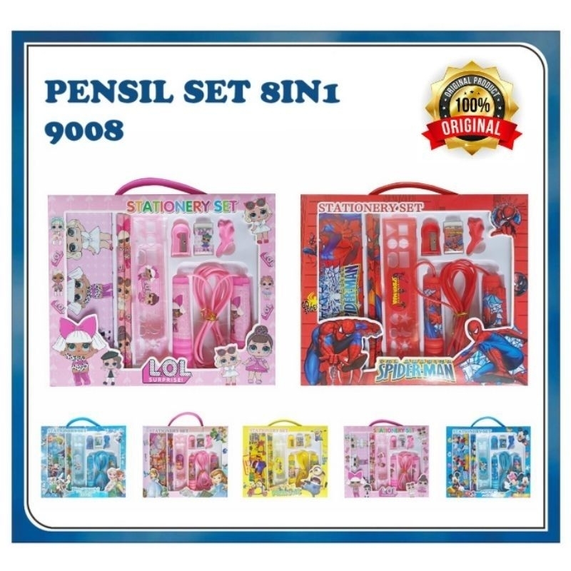 

PAKET ALAT TULIS 8IN1 STATIONERY SET STUDY SET ALAT TULIS SEKOLAH - 9008