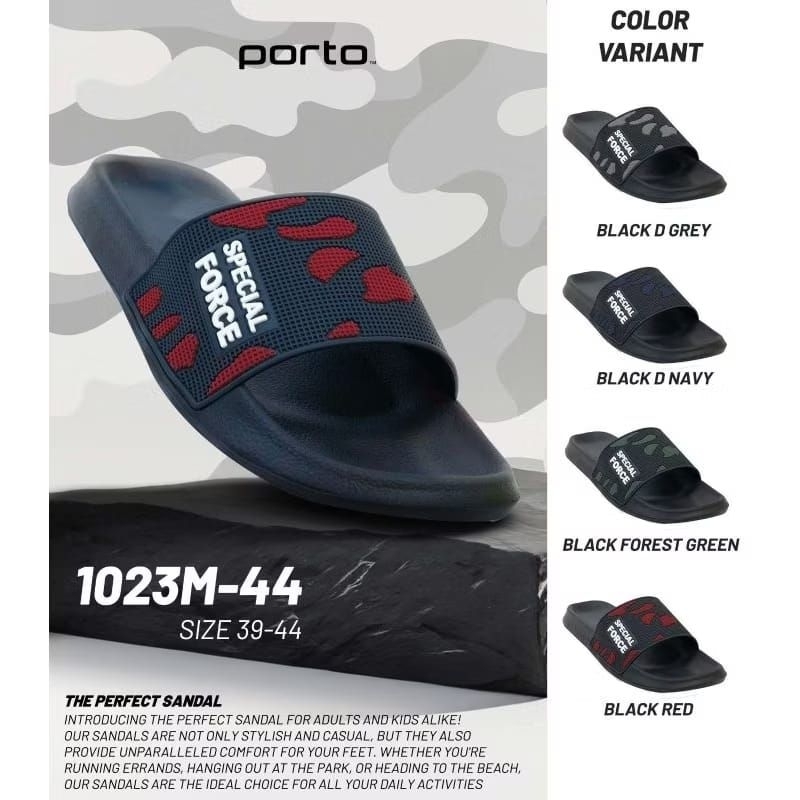PORTO SANDAL SELOP 1023M-44 FORCE PRIA SANDAL SLIDE SELOP KEKINIAN