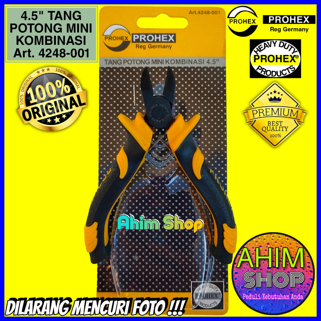 1pc PROHEX Tang Potong Mini Kombinasi 4.5" Reg Germany Plier Dua Fungsi Jepit dan Potong High Qualit