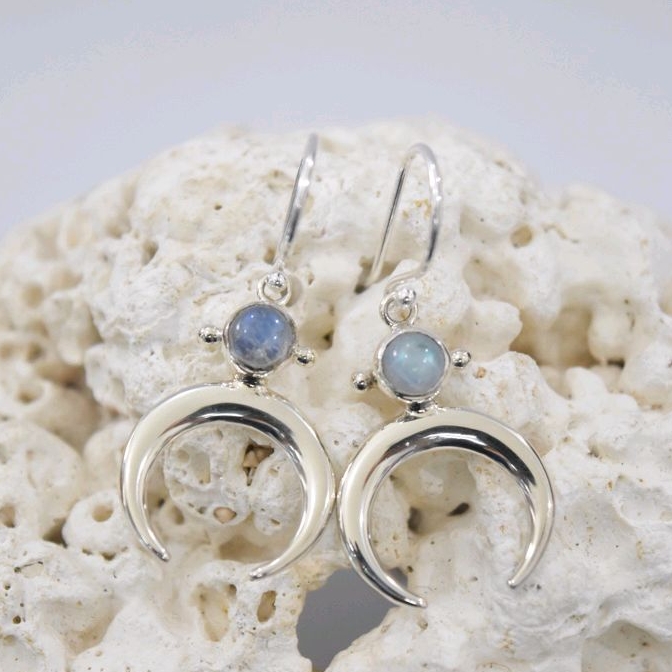OHANA - Moonstone Earrings-133 || Code: E0236RM
