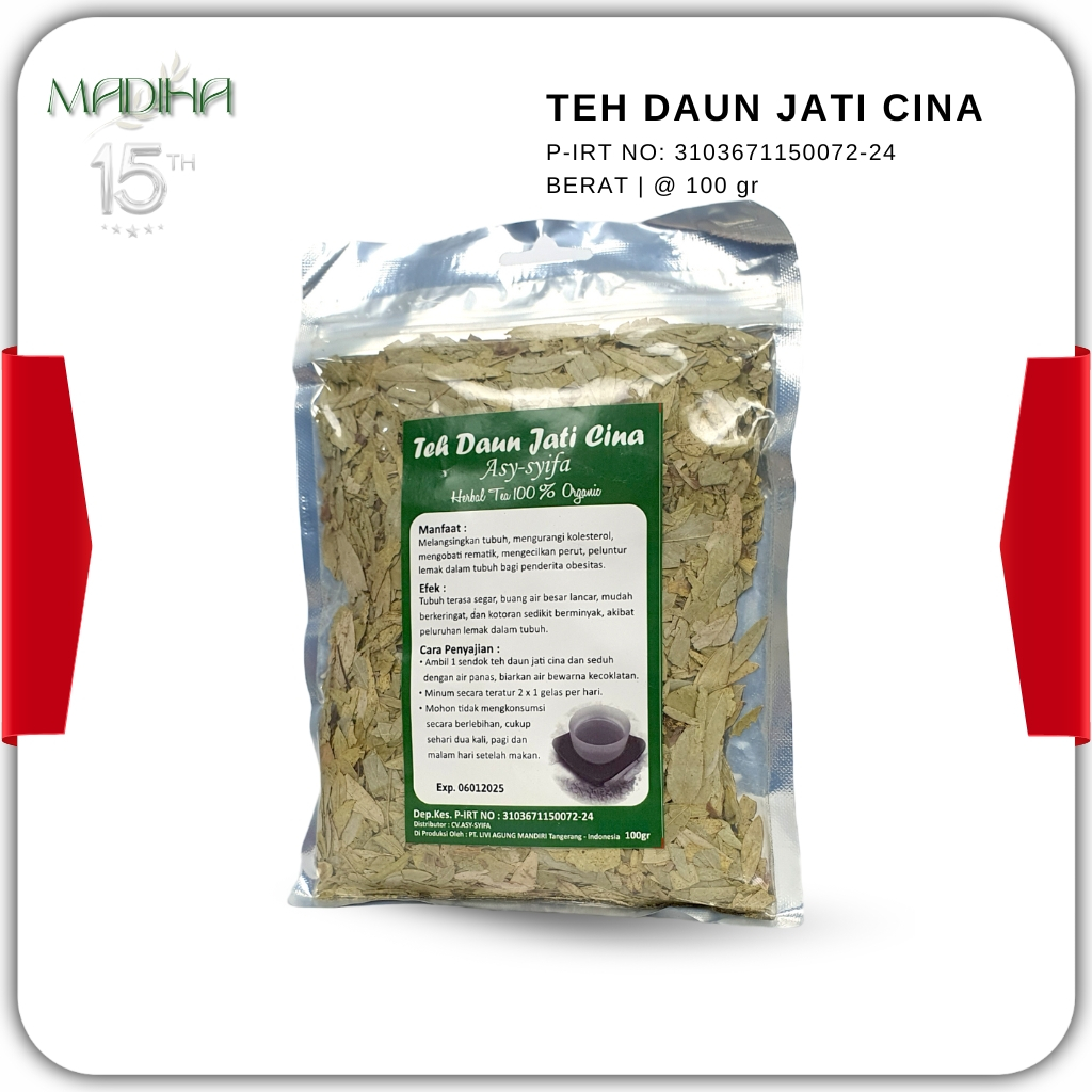 

Teh Daun Jati Cina Asy-Syifa Berat 100 Gram Organic