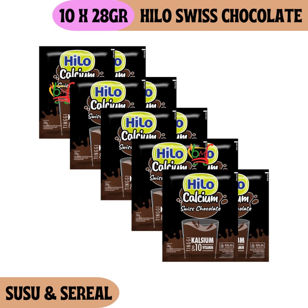 

Hilo Dessert Swiss Chocolate Minuman Serbuk Cokelat Kaya Kalsium