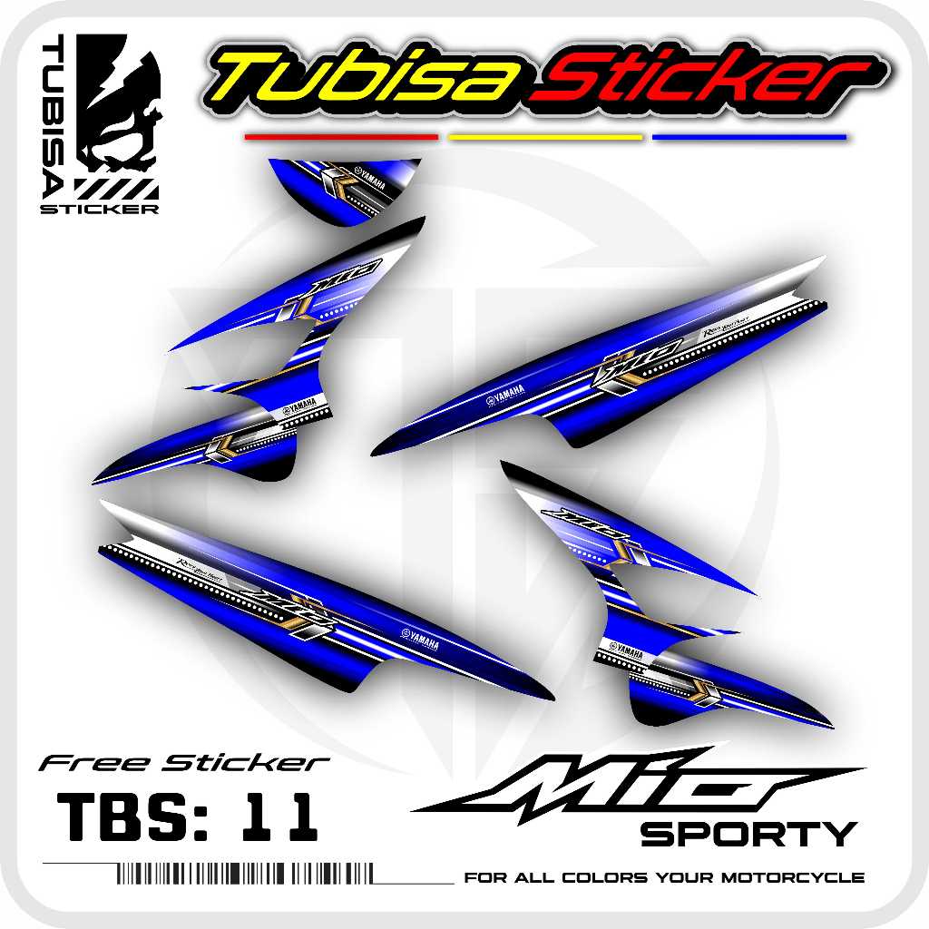 Sticker Striping Mio Sporty/Lama - Stiker Striping Variasi Motor Mio Sporty/Lama. TBS.11