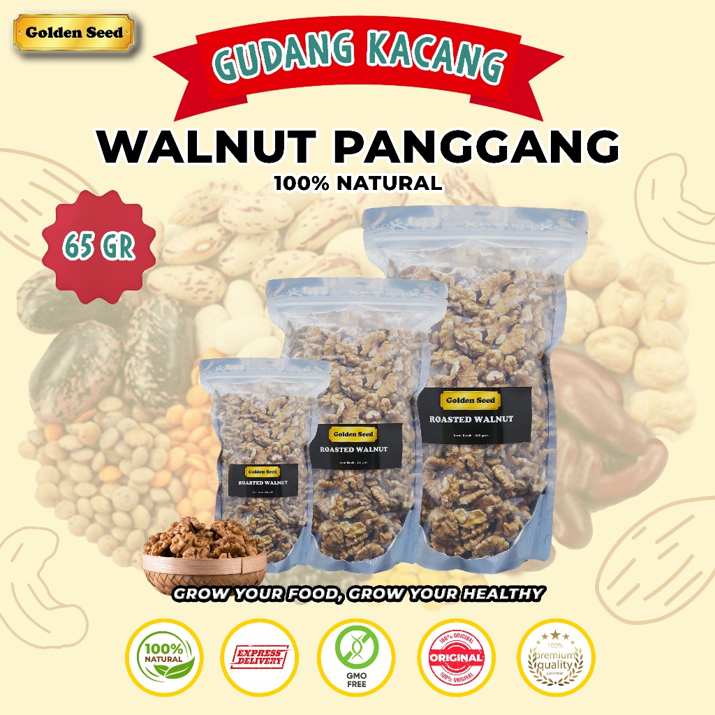 

KACANG WALNUT PANGGANG 65 GRAM PREMIUM - ROASTED WALNUT 65 GR