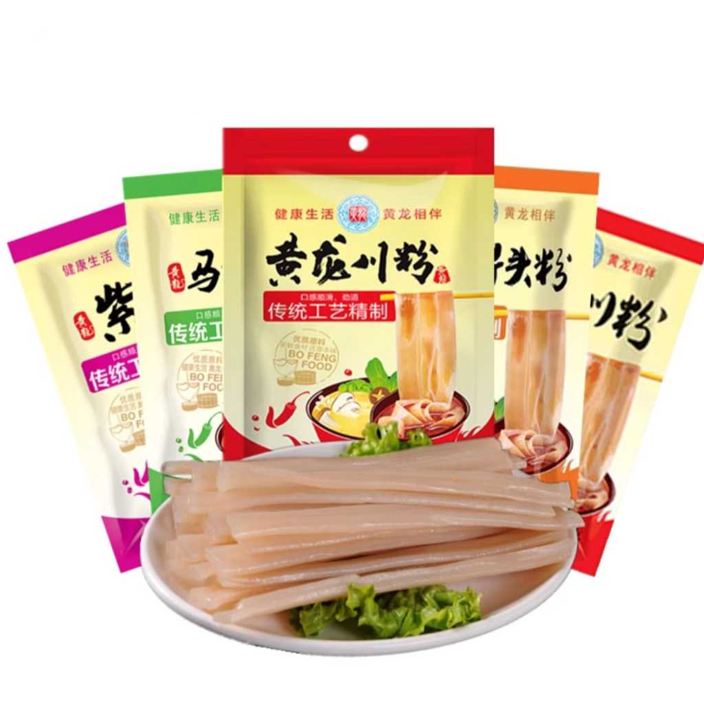 

BPOM HuangLong Mie Ubi Lebar / Mie Kentang Hotpot Mie Vermicelli 240Gr