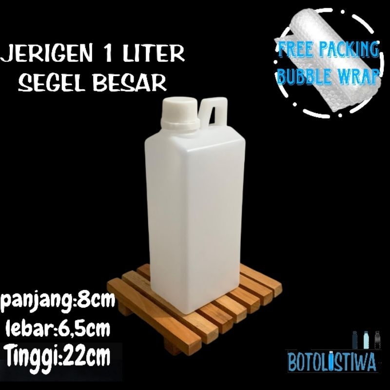 Jerigen 1 Liter Natural/Jerigen 1Liter Segel Besar/Jerigen 1Liter Segel Kecil(Free Packing Bubble wr