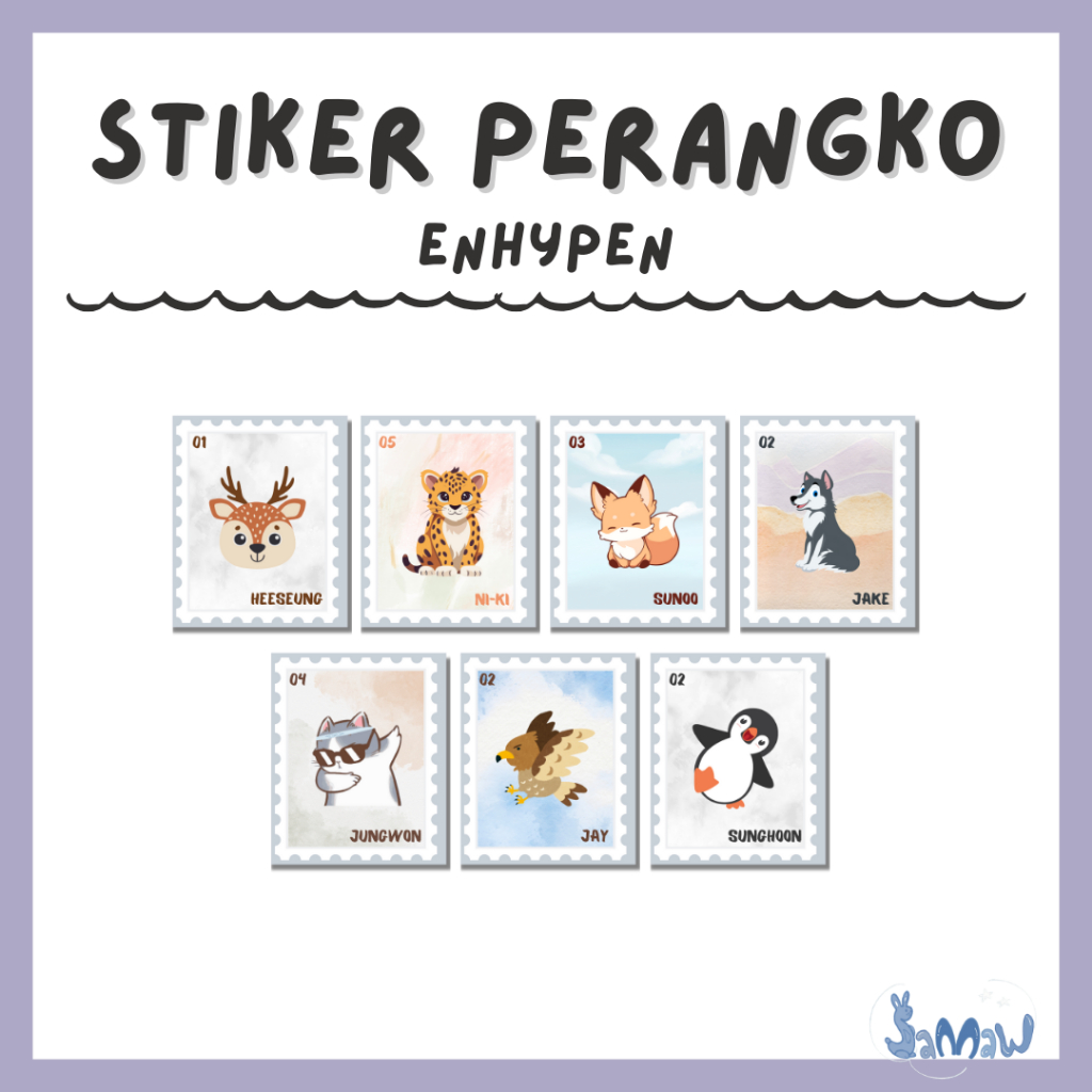 

Stiker Perangko | Enhypen | Sticker Journaling | Freebies