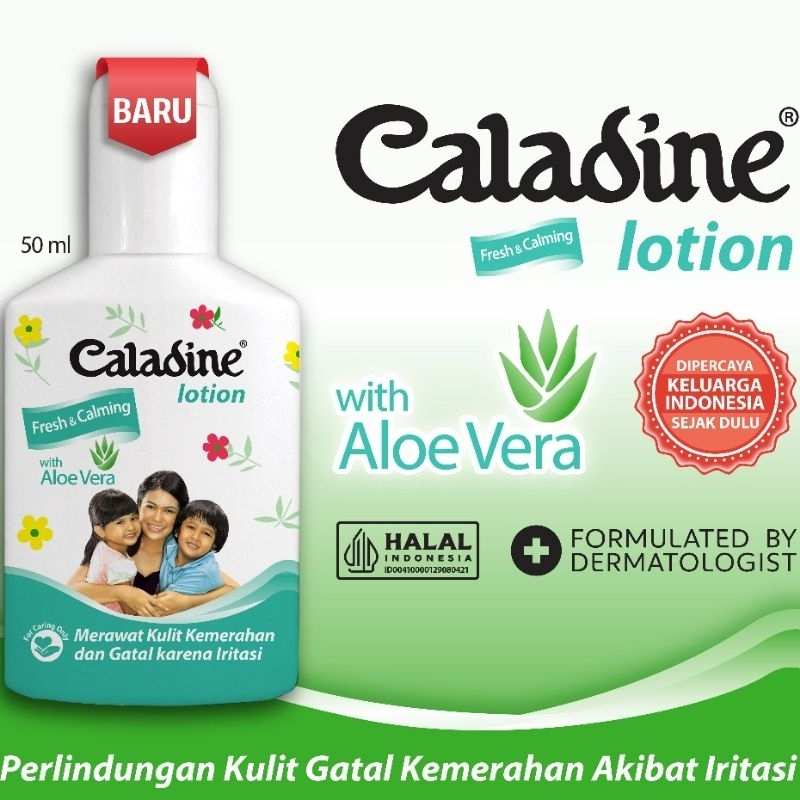 Caladine Lotion Fresh & Calming Aloe Vera / Bedak Cair Bayi Obat Gatal Biang Keringat Iritasi