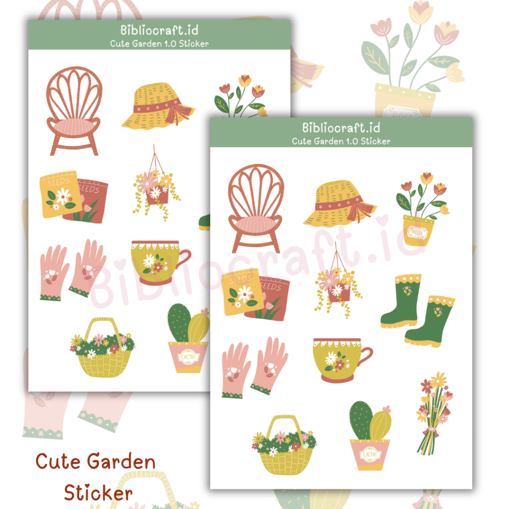 

[Cute Garden 1.0] Sticker Pack Aesthetic | Sticker Journaling