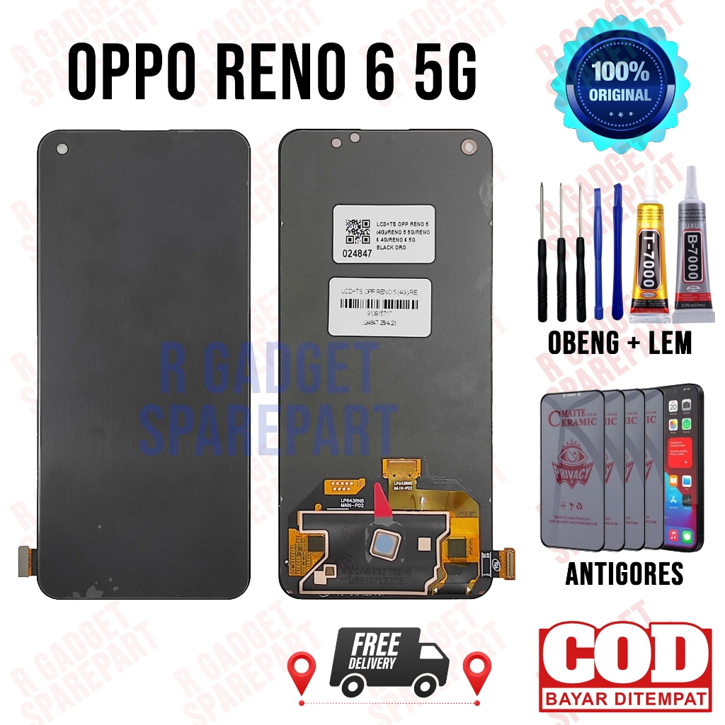 Lcd Oppo Reno 6 5G Original OEM Quality Lcd Touchscreen Oppo Reno 6 5G  Fullset