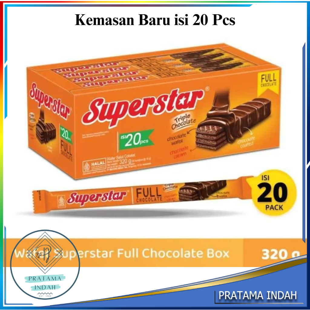 

SNACK WAFER SUPERSTAR 1 BOX ISI 20 PCS KEMASAN BARU (GROSIR & ECERAN)