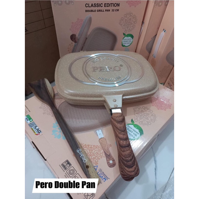 Panggangan Jumbo Pero Double Grill 32 Cm Creamy Series FREE Wooden Spatula