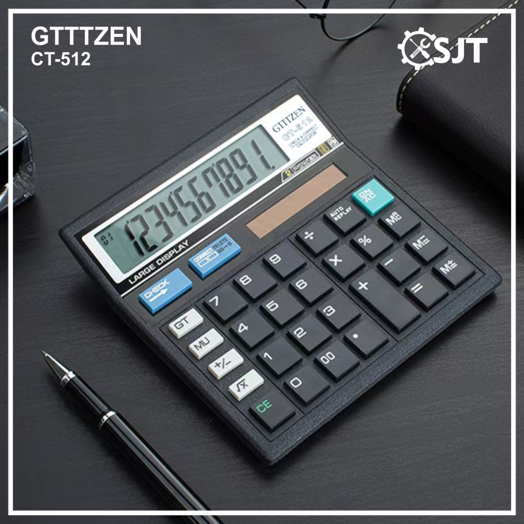 

SJT - Kalkulator 12 Digit Check GTTTZEN CT-512 Calculator Check Dual 2 Power